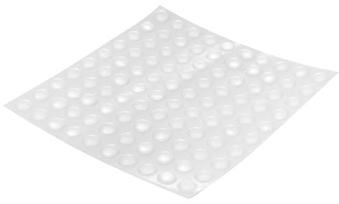 HEATSHAKING Silicone Cabinet Door Bumpers Self Adhesive Pads 100Pcs 8X2.5Mm Protective Bumper Pads for Furniture and Wall Impact Prevention