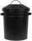 Easy Shopping 15 Litre Colour Mini Metal Coal Bucket with Lid Small Coal Bin with or without Shovel and Poker (Black Bucket Only)