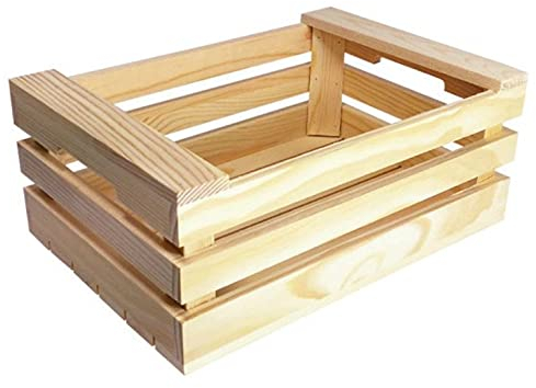 MAQA 1 pz Cassette legno arredo per decorazione casa, Cassetta porta oggetti, aperitivo, frutta, Centrotavola 17 x 12 x 9 cm