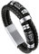 Bandmax Flechtarmband Männer 21cm Lederarmband Magnetverschluss Armband Geflochtenes Armband aus Mikrofaser-Leder Manschette Armkette mit Kompass und keltischem Schmuckzubehör Modeschmuck