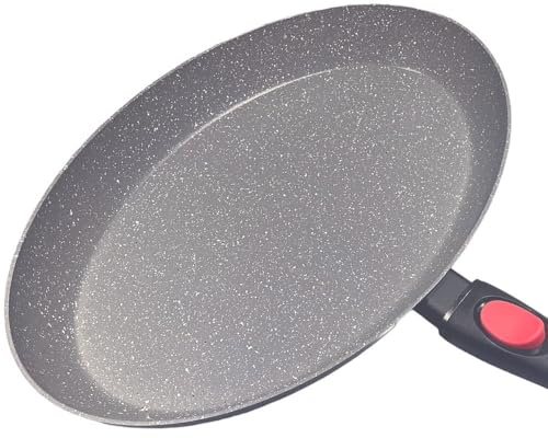 Nice Cooker Roc-Tec® Fischpfanne, oval, 38 cm, echte Steinpartikel, antihaftbeschichtet, für alle Herde, auch Induktion + Ofen, mit abnehmbarem Griff