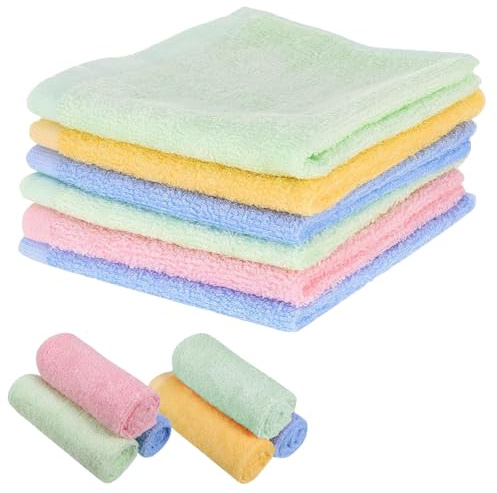 SKJAXF Microfiber Flannel 6-Pack 30x30cm Soft Bamboo Towels for Babies, Children & Adults