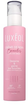 Luxéol - Crème de Soin Cheveux Bouclés - Dessine & Gaine Les Boucles Sans Alourdir - Limite les Frisottis - Parfum Gourmand - Méthode Curly Hair - Sans Silicones - Fabriquée en France - 250 ml