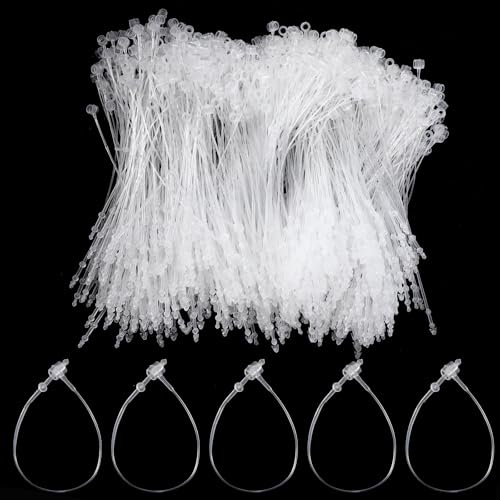 1000 hilos de seguridad para etiquetas, pasadores transparentes de 90 mm, para etiquetas de precios, etiquetas de precios, etiquetas, ropa, zapatos (cabeza redonda)