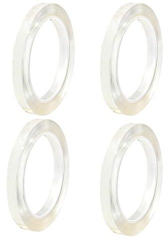 Wafuesh 4 Pezzi Di Nastro Termico Ad Alta Temperatura - Nastro Trasparente Per Sublimazione E Pressa A Caldo, Resistente Fino A 220°C, Ideale Per Progetti DIY E Applicazioni Elettroniche (10 Mm)