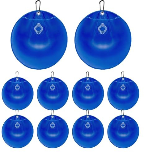 Contrapesos para Cubierta De Piscina - 10 Piezas Bolsas De Agua Colgables para Piscina con Hebilla | Pesos De Cubeta Reforzados - para Invierno Suelo Natación Patio Césped Lateral De Patio Tra