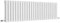 Milano Aruba White Horizontal Double Oval Panel Radiator - 400mm x 1416mm