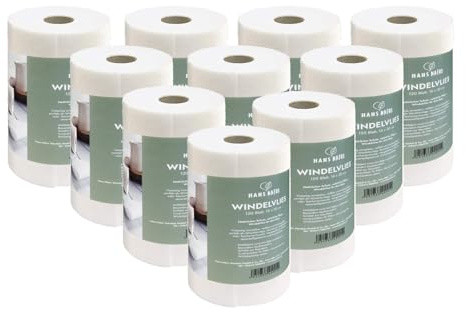 Windelvlies Windel-Einlagen Papiervlies - 10 Rollen a 120 Blatt (0,04€ Stück) - Zellulosebasis aus nachhaltigem Waldbau