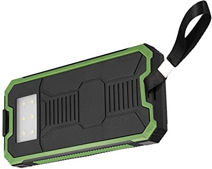 Chargeur Portable Solaire Tonysa 20000mAh, Double USB, Charge Rapide, Panneau Solaire Monocristallin, Économique en Énergie, pour Téléphones et Appareils USB, Vert