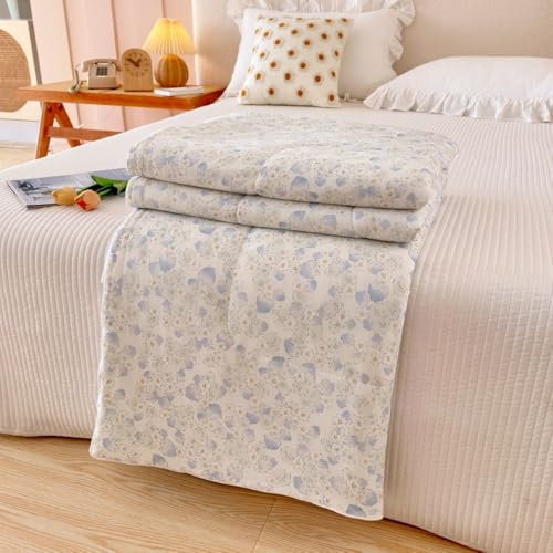 DOTBUY-SHOP Colcha Boutí, Fresco Cubrecama Suave Ligero y Transpirable, Cama Multiusos para Primavera y Verano, Colchas para Cama 90/120/150/180 (Lila,200x230cm)