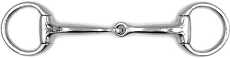 Equine Smile Mors ES0005 Mors à tête d'olive simple cassé en acier inoxydable Diamètre de l'anneau 45 mm Épaisseur 13 mm (12,5 cm)