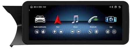 Estéreo para Coche Android CarPlay de 10,25 para Mercedes Clase C W204 2011-14 NTG4.5 Sistema de navegación en el automóvil