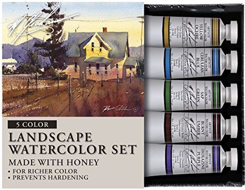 M. Graham & Co. Tube Watercolor Paint Landscape 5-Color Set, 1/2-Ounce