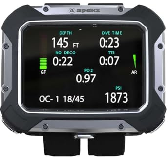Apeks DSX Dive Computer w/ O2 Analyzer Black