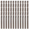 QUARKZMAN 12pcs Cobalt Perceuse Foret Hélicoïdal Mèches,3.3mm M35 Haute-Vitesse Acier Métrique Torsion Droit Tige Perceuse Embouts pour Métal Inox Acier Cuivre Aluminium Fonte