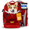 Schleppo Hunderucksack bis 7kg | Rucksack für Hunde | Extrem hoher Atmungsaktiver Hunde Rucksack zum Wandern, Nahverkehr & Co | Transport-Rucksack Wasserdicht (Rot, Einheitsgröße)