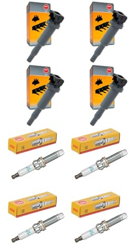 BandelOne enthält 4x NGK Zündspulen + Zündkerzen passend für E81 E87 E88 116i-120i E90 E60 N43