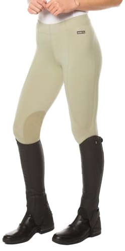 Kerrits Flow Rise Knee Patch Performance Tight Tan Size: L