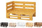 Chaise Longue Sofa Palets geschliffen und gebürstet Innen/Außen Neuer Palettensessel/Sofa für Terrasse (80 cm x 80 cm, Eichenholz)
