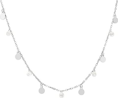 WANDA PLATA Collana Girocollo di Stelle e Zirconi in Argento Sterling per Donne, Ragazza, Catena Regolabile 38+ 5 cm con Ciondoli a Stella, Regalo Originale, Compleanno, Natale in Scatola Regalo