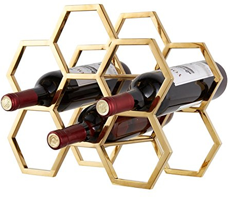 sjdoPulse Portabottiglie Portabottiglie da 6 Bottiglie - Raffreddatore per Vino da Pavimento Multifunzione in Ferro