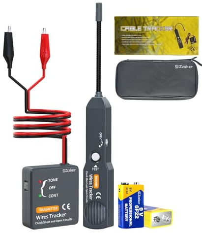 Circuit Tracer,Wire Tracer Electrical,Automotive Electrical Open&Short Finder Circuit Tester,Wire Cable Tracker Electrical,DC 6-42V Automotive Wire Tester Electrical Tool(Batteries 2PCS Included)