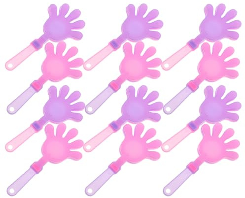 HOOTNEE 60 Aplausos de Plástico Miniatura 9,5 Cm Generador de Ruido para Fiestas Juguetes para Animar y Rellenos para Bolsas de Regalos Colores Vivos