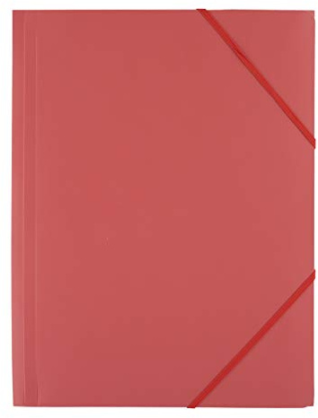 D.RECT Eckspannermappe Eckspanner Gummizugmappe Sammelmappe Ordnungsmappe mit Gummiband aus PP Rot