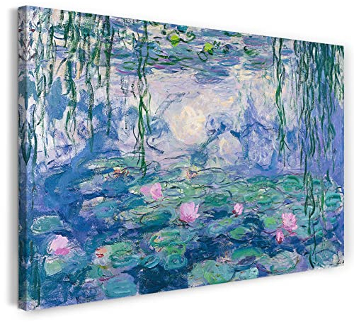Printed Paintings Impresión sobre Lienzo (100x70cm): Claude Monet - Nenúfares