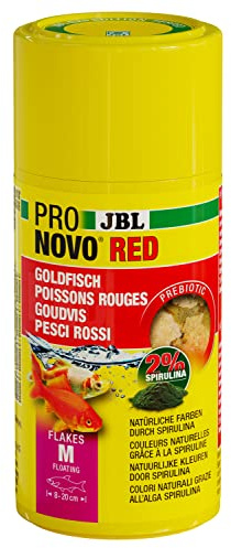 JBL PRONOVO Red Flakes, Comida Principal para Peces de Colores de 8 a 20 cm, Copos de Comida para Peces, Talla M, 100 ml