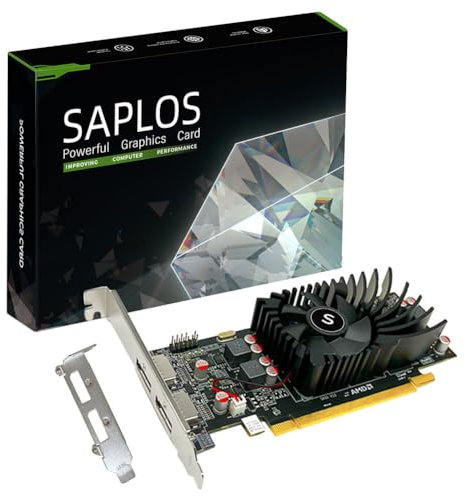 SAPLOS Radeon HD 7750 Graphics Card, 2GB GDDR5 128-bit, Dual DisplayPort, Computer Graphics Card, Computer GPU, Video Card for PC, PCI Express x 16