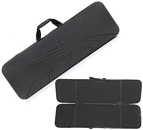 Custodia Dura per Fucili e Pistole,Borsa Rigida per Fucile, Valigetta di Trasporto del Fucile con Maniglia Comoda, Robusto e Durevole con Fodera Interna di Spugna A,65 * 30 * 10cm