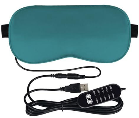 Máscara térmica para los ojos – Compresa caliente para ojos secos, compresa térmica eléctrica para los ojos, máscara multifuncional para ojos hinchados con correa ajustable, parche de tratem