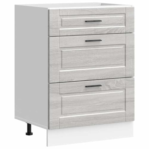 vidaXL Mueble bajo de Cocina Porto Gris Sonoma Madera reconstituida