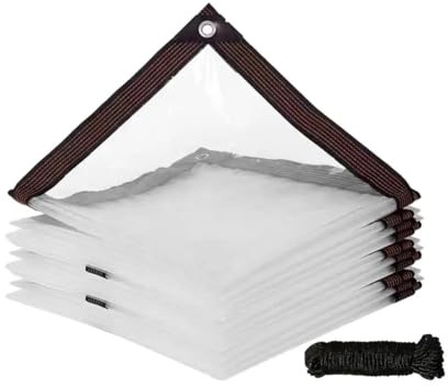Lona de PVC resistente al agua con ojales de metal, lona duradera para camping, cobertizo de pollos, cenadores, toldo de suelo (2 x 4 m), cubierta multiusos para exteriores