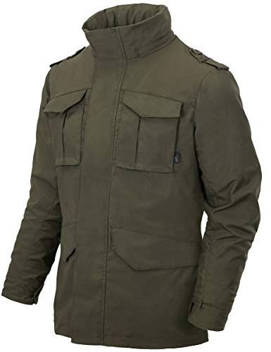 Helikon-Tex Jacke Herren M65 Covert - Taktische Feldjacke mit Versteckte Kapuze & DuraCanvas - Winddichte Outdoorjacke aus Militärstil mit abnehmbarer Bauchtasche