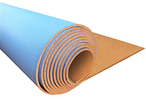 Pinnwand kork, Korkplatte Blau Korkplatten-Rolle für Wände, 8 mm dick Bulletin Board aus Kork, Selbstklebend Natürliche Korkfliesen, für Kunstwerke Aufkleber/ Notizen Fotos Anzeige ( Size : 122x820cm/