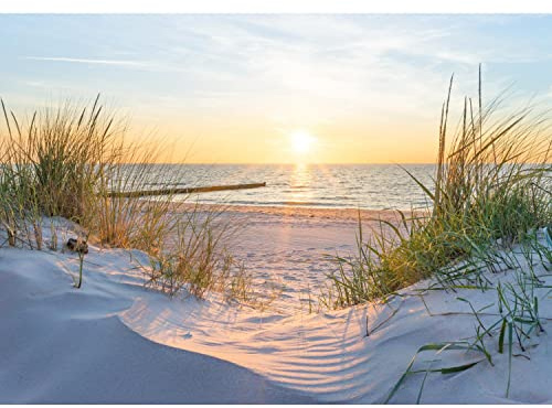 Runa Art Papel Pintado Fotográfico Playa Puesta de sol Moderna Deco Sala Dormitorio - Made in Germany - Mar Naturaleza 9559010a
