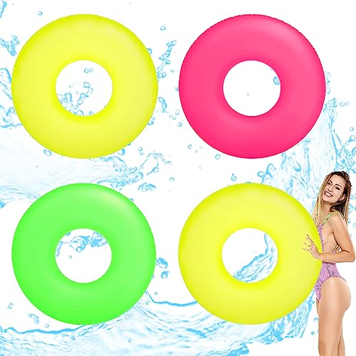 POPOYU 3 Stück Schwimmring Erwachsene,Schwimmring Kinder,Aufblasbare Badetiere Pool,35.8/30 GroßPool Float Swimmingpool-Schwimmer,Sommer Wasser Schwimmreifen für Schwimmbad-Swimming Inflatable