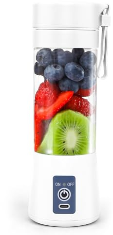 Mixeur Portable pour Smoothie - 380ML Mini Blender avec 6 Lames en Acier Inoxydable - USB Blender Smoothie pour Voyage, Cuisine - Mini Mixeur pour les Fruits, les Smoothies, les Milkshakes
