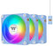 Thermaltake CT120 EX ARGB PC Cooling Fan Hydrangea Blue 3-Fan Pack, Magnetic Connection, 5V Motherboard Sync, 16.8 Million Colors 9 Addressable LEDs, 120 mm Case/Radiator Fan, CL-F196-PL12BU-A