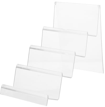 DEARMAMY Espositore Portafogli a 4 Strati Multifunzione in Materiale Robusto Per Negozio Casa Ufficio Organizer Display Design Trapezoidale 10.63X7.87X5.51In