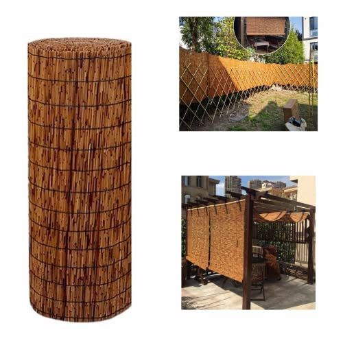 Tenda avvolgibile in bambù per la privacy esterna, ideale per cucina, giardino e balcone, tenda avvolgibile per gazebo in legno, larghezza finestra 1 m x 2 m