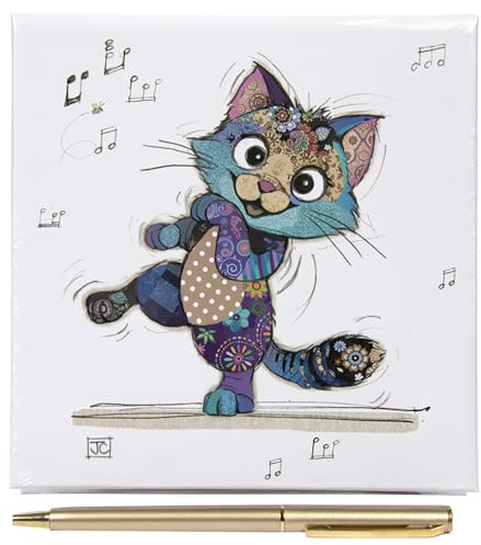 L & P Home & Gifts Lesser & Pavey Keira Kitten Memo Pad and Pen | Cute animal design, memo pad with pen, daily reminders