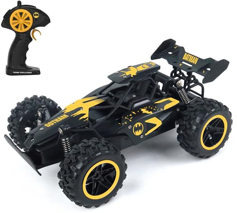 TURBO CHALLENGE - Off Road Batman - Licence Officielle DC Batman - Tout Terrain - 099348 - Voiture Télécommandée - Noir - 1/24 - Piles Incluses - Métal - Jouet Enfant - Cadeau - À Partir de 6 Ans