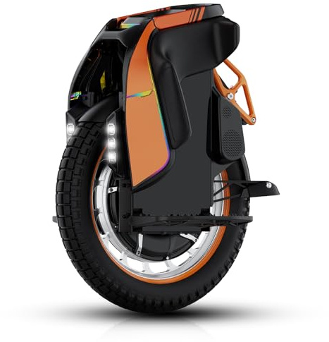 King Song S19PRO Electric Unicycle, Upgraded 150km Range EUC, 6500W Peak Motor, 90mm Air Suspension, UL2272 Certified Electric Unicycle for Urban Riding (Orange-Samsung)