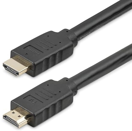 StarTech.com 30ft (10m) HDMI 2.0 Cable - 4K 60Hz Active HDMI Cable - CL2 Rated for In Wall Installation - Long Durable High Speed UHD HDMI Cable - HDR, 18Gbps - Male to Male Cord - Black (HD2MM10MA)