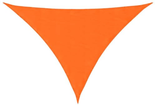 vidaXL Sonnensegel Wasserfest Sonnenschutz Windschutz Sonnendach UV Schutz Garten Terrasse Balkon Oxford-Gewebe Dreieckig 5x6x6m Orange