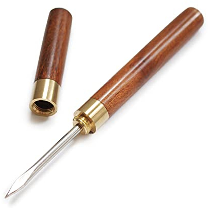 Teapro Rosewood Portable Puer Tea Knife, Stainless Steel Puerh Tea Pick with Wooden Handle and Security Screw Cap - Professional Portable Tool for Breaking Prying Pu Erh Cake & Brick | Icepick