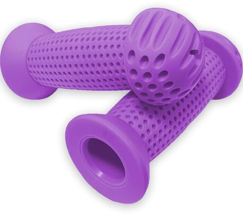 VIAUMBR Barncykelhandtag cykelhandtag handtag handtag ergonomiska gummi cykelstyre halkfria för barn cykel skoter, barn springcykel, barncykel 1 par 100 mm 22 mm kaliber lila